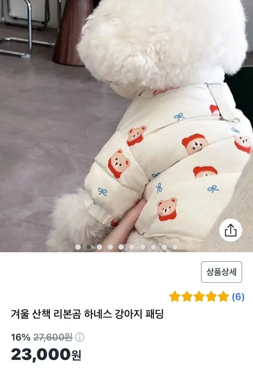 강아지 곰돌이패딩2XL